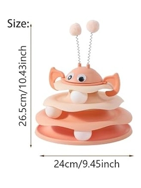 3 Layers Ball spin cat toy