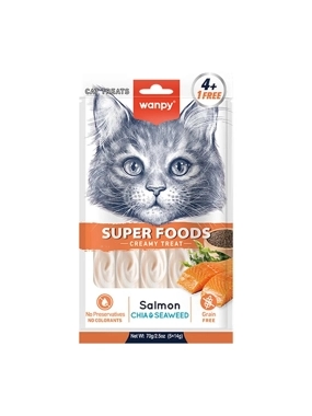 Wanpy creamy cats treat - Salmon, Chia & Seaweed