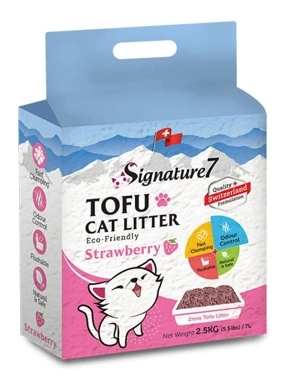 Signature 7 Tofu strawberry cat litter 7L