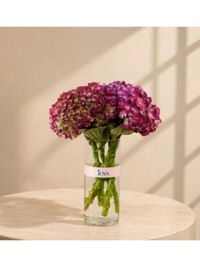 Purple Hydrangea Vase