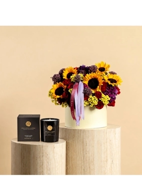 September Sun with Rituals Precious Amber Candle
