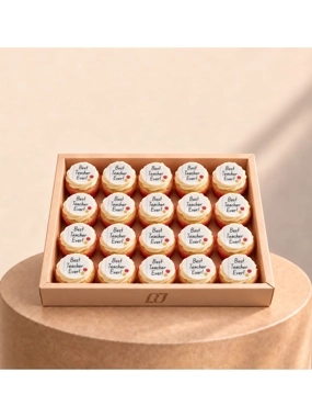 Best Teacher Ever Cupcake Box – 20 Pieces