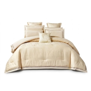 Java Luxury 300 TC Cotton Jacquard Comforter King Set - 9 Pieces