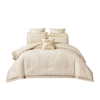 Java Luxury 300 TC Cotton Jacquard Comforter King Set - 9 Pieces