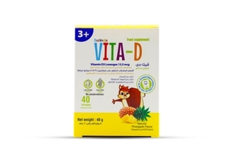 Vita D Vitamin D 12.5mcg Pineapple Flavor 40 Lozenges