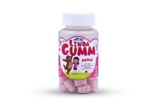 Lindagumm Calcuim 107 mg, Vitamin D3 IU Strawberry flavor 60 gummies