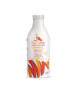 Biosmart Syrup Virgin Olive Oil 1g, Flaxseed Oil 0.5g and Omega-3 1g Mango and Peach Flavor 230 ml