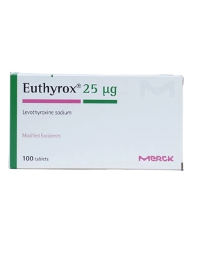 EUTHYROX 25MCG TABLETS 100s