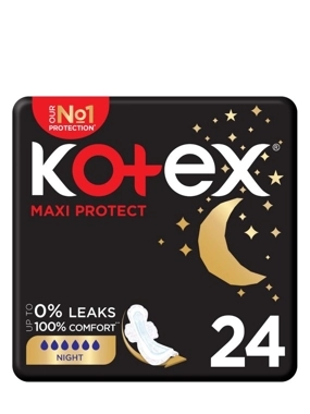 KOTEX MAXI NIGHT WHITE 24X6