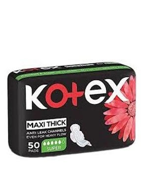 KOTEX PADS MAXI SUPER WING 50 PADS