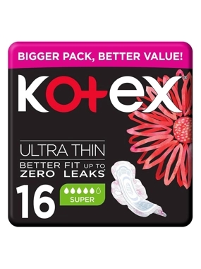 KOTEX ULTRA SUPER WITH WINGS 16X16