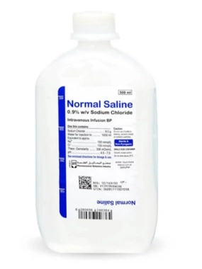 Normal saline 0.9% w/v infusion 500 ml