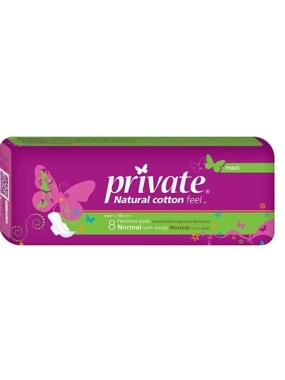 Private Normal With Wing 8 pads -