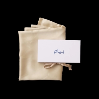 Silk cushion cover (single) beige