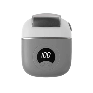 Foot scrubber and exfoliator with three adjustable grinding heads