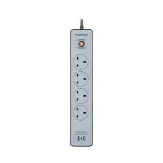 Wave Max 5m 4-Port Power Strip with 2 USB Ports and PD Port