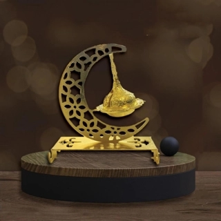 Golden incense burner crescent