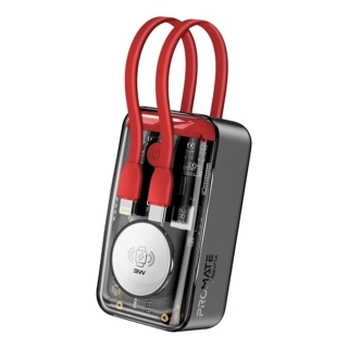 Winner of the Best Airport Battery and Air Sales in the World - Promate 10k mAh battery with Apple Watch fast charger, 35W Type-C USB-C PD charger, 20W PD fast iPhone cord and Type-C port to charge and charge the battery