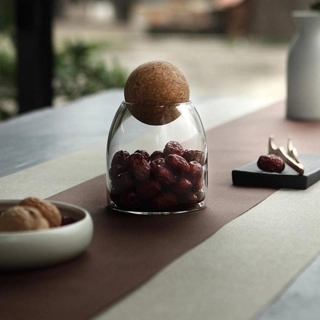 Glass container for coffee and spices
