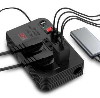 Car Power Adapter 12V to 220 High Frequency Modified Sine Wave Inverter 300W Multiport