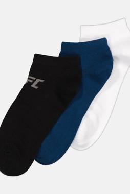 Men 3 Pairs Ankle Sport Socks, Multicolor