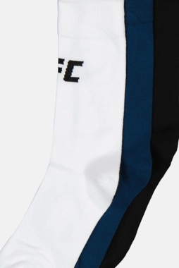 Men 3 Pairs Long Sport Socks , Multicolor