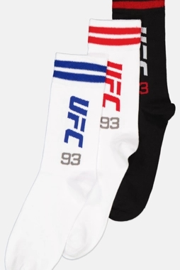Men 3 Pairs Long Sport Socks, Multicolor