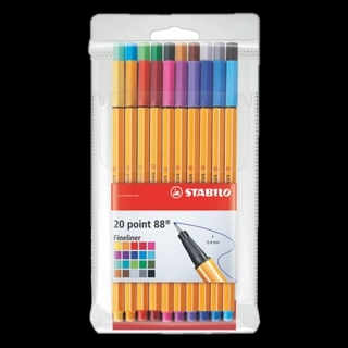 Stabilo Point 88 Card Of 20 Colors