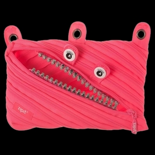 ZIPIT Monster Pencil Case Large Capacity for School, College and Office Pink