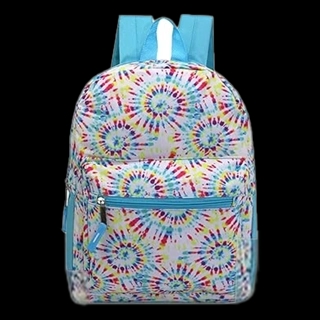 15" Moda West Kids Backpack for Elementary, Middle, and High School Bag Tie Die