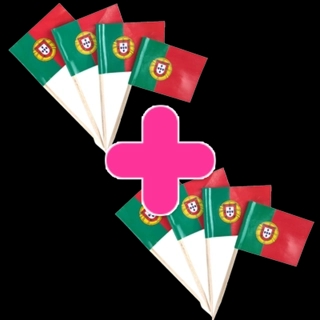 Portugal Flag Food Pickss 25 Pcs 1+1