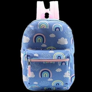 15" Moda West Kids Backpack for Elementary, Middle, and High School Bag Rainbow