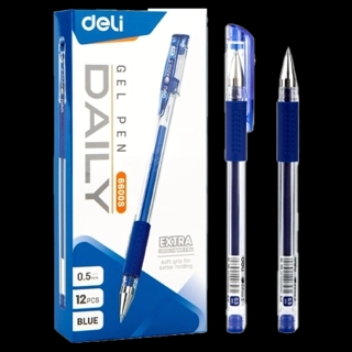 Deli Gel PenBullet 0.5 mm Blue Pack Of 12