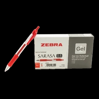Zebra Sarasa Clip Pen 0.5 Mm, Red Pack Of 10
