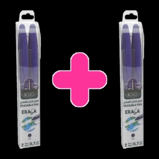 Roco Blue Erasable Pens X 2Pcs 1+1