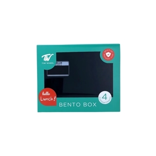Tinywheel Bento Box 4 Compartments Black (Arcade)
