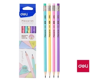 Deli Pack Of 12 Macaron-Colored Pencils