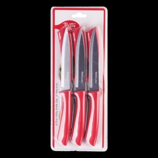 Betty Crocker Utility Knife Set Of 6 Pieces 12.8Cm Red