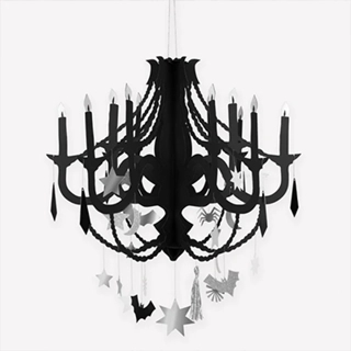 Meri Meri Halloween Black Paper Chandelier
