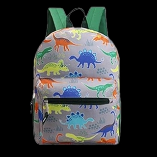 15" Moda West Kids Backpack for Elementary, Middle, and High School Bag Dinosaurs