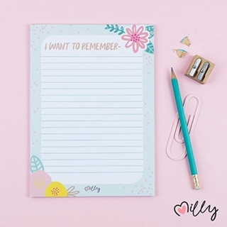 Milly A5 Notepad Floral