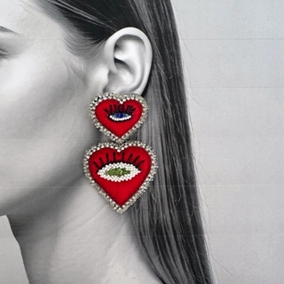KADABRA Heart Eye Earrings