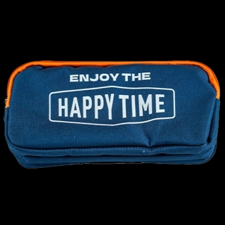 Langou 3-Layer Pencil Case Blue