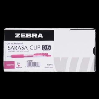 Zebra Sarasa Clip Pen 0.5 Mm, Magenta Pack Of 10