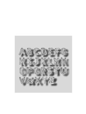 Silver helium letters