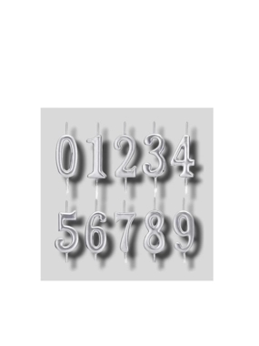Silver candle numbers