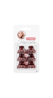 TITANIA OCTOPUS CLIP, EXTRA SMALL, 6 PCS., BROWN 7947