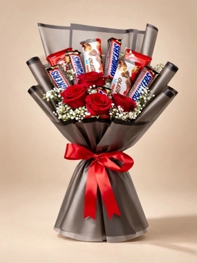 Flowers & Chocolate Bouquet