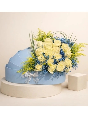 New Baby Boy Flower Basket