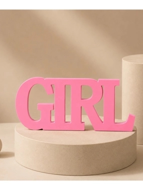 Pink Wooden "GIRL" Decorative Letter Sign
